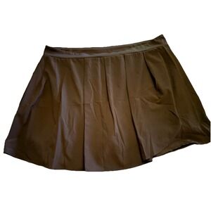 J. Crew Pleated Active Skort Womens 2XL Black Pull On